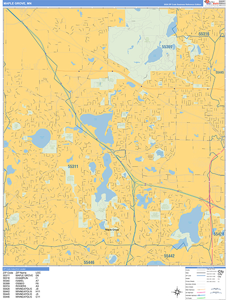 Zip Code Maple Grove, MN Zip Code Map